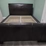 leatherette double bed frame Image 3