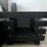 Coffee Table - Sturdy, solid, black, storage under, chome accents Image 3