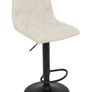 Ivory Luxe Velvet Bar Stool  Adjustable Image 3