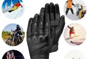 XL Motorcycle Gloves Retro Sheepskin Men Moto Racing Gloves Bicycle Cycling Motorbike Motocross Leather Riding Glove Touch Screen