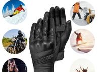 main image for ad XL Motorcycle Gloves Retro Sheepskin Men Moto Racing Gloves Bicycle Cycling Motorbike Motocross Leather Riding Glove Touch Screen