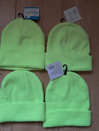 Fluorescent Beanie Hats X 4