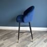 Woodies Clifton Navy Velvet Barstool Image 2