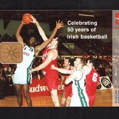 1998 Ireland 50 unit 50th anniversary of the Irish Basketball Association Call Card (ODS3) Used. Telecom Eireann card number 1220