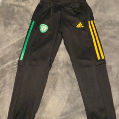 Black adidas Celtic football club training pants age 9