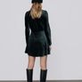 ZARA VELVET PRINTED Short dress with a high neck Image 7