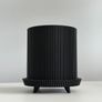 Minimalist Matte Black Ribbed Pot or Desk Organizer 3D Printed with Free Post Image 3