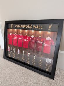 liverpool champions wall 16" x 12" framed photo