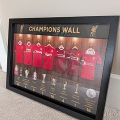 liverpool champions wall 16" x 12" framed photo