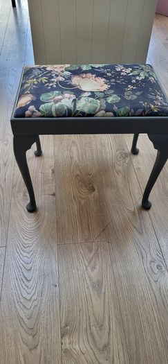 Vintage piano chair professionally sprayed in Farrow & Ball