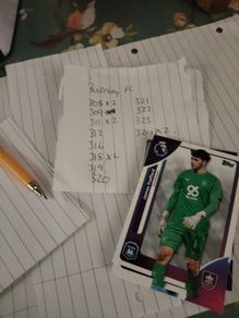 Burnley FC premier league cards