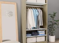 main image for ad Wardrobe White and Sonoma Oak 100x50x200 cm Chipboard
