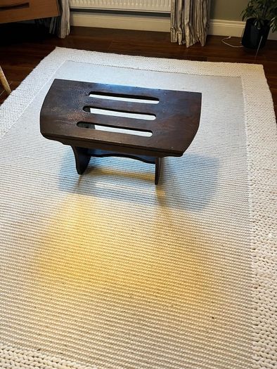 Rustic elm rocking stool