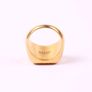 Authentic Vintage Designer Versace Medusa Head Signet Men's Ring Gold Tone EU 65 Image 3