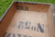 Vintage suitcase from the 1940s, DUBLIN wooden travel case
