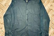 Massimo Dutti Indigo Shirt Mens Long Sleeve Shirt Size Medium