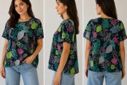 Women's Floral Print Top  Relaxed Fit