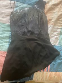 Beautiful black asymmetrical 1 shoulder top