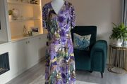 Satin Flutter Sleeve Tea Dress from Gallery