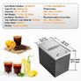 Drop in Ice Chest, 46 cm L x 30.5 cm W x 36.8 cm H Stainless Steel Ice Cooler, Commercial Ice Bin with Sliding Cover, 38.7 L Outdoor Kitchen Image 4