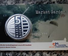 Netherlands 5 Euro Base Metals (Silver Plated) Brilliant Uncirculated Coin 2019 - Market Garden