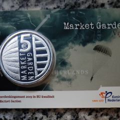 Netherlands 5 Euro Base Metals (Silver Plated) Brilliant Uncirculated Coin 2019 - Market Garden