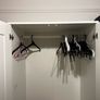 White 2 Door Wardrobe with Shelves & Hanging Rail Image 3