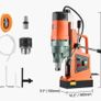 Magnetic Drill, 1550W Motor 50 mm Coring Diameter, 13000 N Magnetic Force, 0-550 RPM Variable Speed, Portable Electric Mag Drill Press Drilling Machine for Metal Surface, Home Improvement Image 7