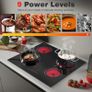 hob Electric Ceramic Hob 60 cm 4 Zone with Slide Touch Control 6000W, Timer & Kid Safety Lock, 9 Power Levels, 220V-240V Hard Wire (No Plug) Image 2