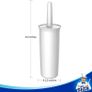 Toilet Bowl Brush and Holder for Bathroom, White, 1 Pack Image 2