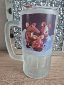 Vintage Clangers Frosted Glass Tankard / Mug (Downpace Ltd)