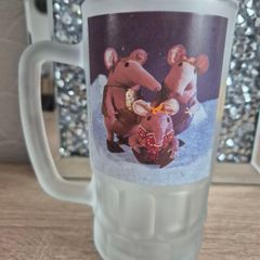 Vintage Clangers Frosted Glass Tankard / Mug (Downpace Ltd)