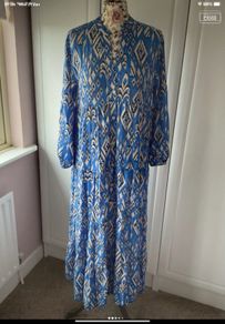 dress Zara oversized tiered dress with grandfather collar small Zara