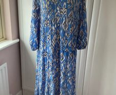 dress Zara oversized tiered dress with grandfather collar small Zara