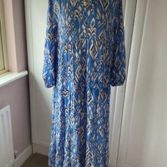 dress Zara oversized tiered dress with grandfather collar small Zara