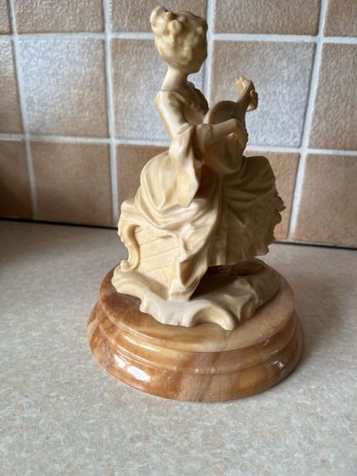 Vintage Midcentury Lady playing a Mandilin