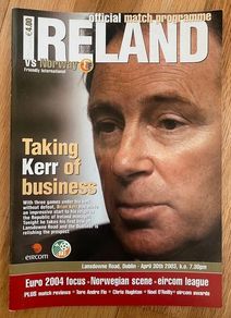 2003 Republic of Ireland v Norway - International Friendly Ptogramme