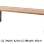 CALIA Oak Small Rectangle Dining Table Image 7