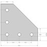 5 Hole 90 Degree Joining Plate Image 4