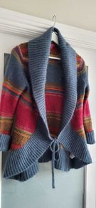 MONSOON multil coloured tie front cardigan Sz 14UK