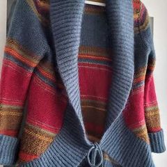 MONSOON multil coloured tie front cardigan Sz 14UK