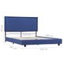 Bed Frame Blue Fabric 120x190 cm Image 7