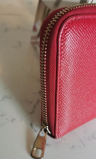 Authentic Vintage Dolce and Gabbana Leather Red wallet.