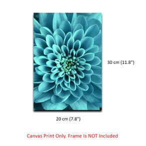 Blue Flower Wall Art Poster Modern Home Living Room Decor Canvas Print 20 x 30cm