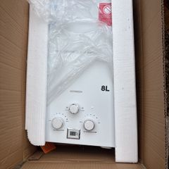 8L Propane LPG Gas Water Heater with Winter and Summer Modes, Instant Propane Water Heater, with Shower Kit, Digital Display