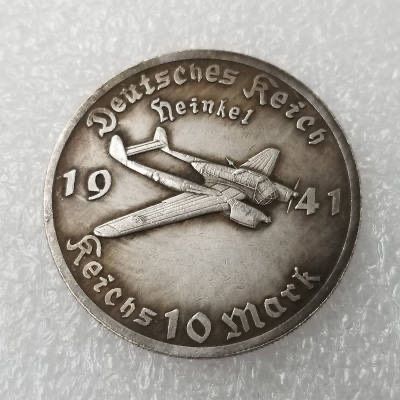 Ww2 Mark German Coin  Hitler Luftwaffe Swastika Nazi Warplane  Reichsmark