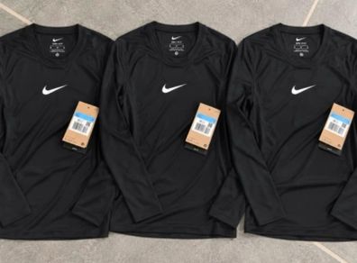 Lot of 3 black long-sleeve Nike Dri FIT base layers