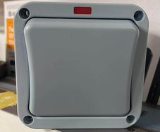 1 Gang Outdoor Light Switch IP66 with Neon