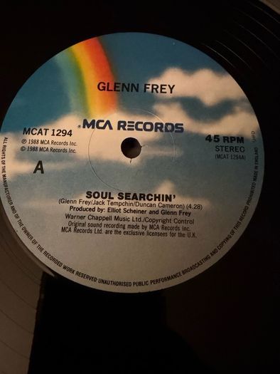 Glenn Frey Soul Searchin Original UK 12inch Vinyl MCA