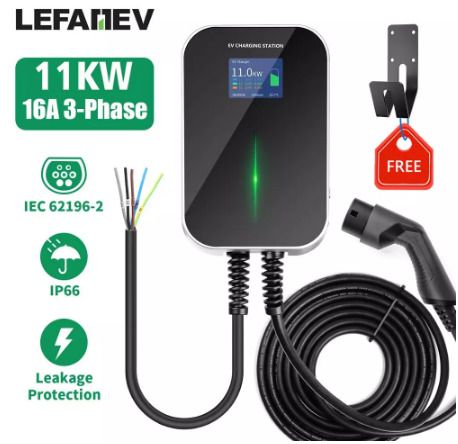 EV Charger 16A 3 Phase Electric Vehicle Charging Station EVSE Wallbox with Type 2 Cable IEC 62196-2 for Audi for Mercedes-Benz